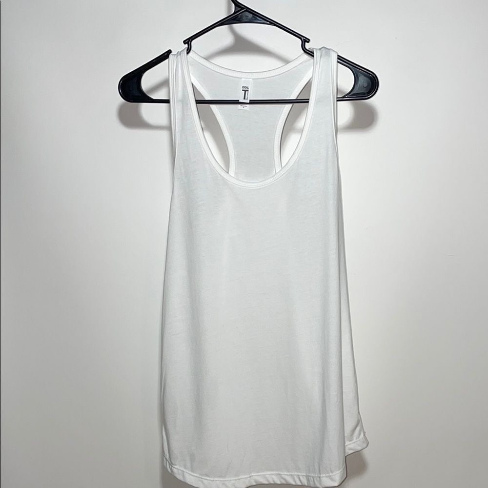 Next Level Apparel White Sleeveless Relaxed Tank